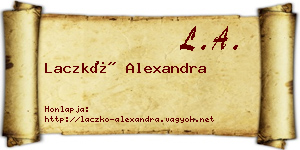 Laczkó Alexandra névjegykártya