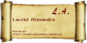 Laczkó Alexandra névjegykártya
